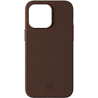 Incipio Cru. Protective Phone Case for iPhone 15 Pro Max - Ultra-Responsive Buttons & Raised Edges, Wireless & 5G Compatible, Plastic-Free Recycled Packaging & MagSafe Compatible (Brown Faux Leather)