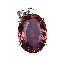 135.50 Ct. Fine Oval Cut Color Change Alexandrite Necklace, Top Grade Alexandrite Gem Pendant BS-627