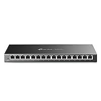 TL-SG116E | 16 Port Gigabit Switch | Easy Smart Managed | Plug & Play | 3 Year Manufacturer Warranty | Desktop/Wall-Mount | Sturdy Metal w/ Shielded Ports | Support QoS, Vlan, IGMP and LAG