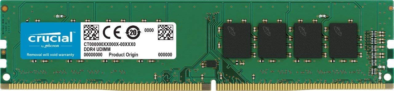 Crucial RAM 4GB DDR4 2400 MHz CL17 Desktop Memory CT4G4DFS824A Green/Black