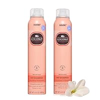 Coconut Nourishing Dry Shampoo Kits for all hair types, aluminum free, no sulfates, parabens, phthalates, gluten or artificial colors (4.3oz-Qty2)