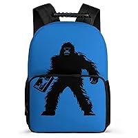 Sasquatch Bigfoot Party 16 Inch Backpack Laptop Backpack Shoulder Bag Daypack with Adjustable Strap for Casual Travel