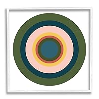 Green Muted Circles Framed Giclee Art by Jim Schlotzhauer