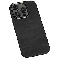 Case for iPhone 15/15 Pro/15 Plus/15 Pro Max, Luxury Suede Cloth Case, Comfortable & Stylish [Compatible with Magsafe] Shockproof Anti-Slip Ultralight Luxury Case,Black,15 Pro Max