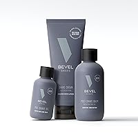 Bevel Shaving Kit for Men - Includes Pre Shave Oil, Shaving Cream, and After Shave Balm, Helps Reduce Skin Irritation and Prevent Razor Bumps