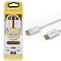 WISETIGER1.4 Version High-Speed 1080P Micro HDMI to HDMI cable HDMI A Male to D Male Cable for HDMI device Supports Ethernet and 3D,Black (6.5Feet Bold White)