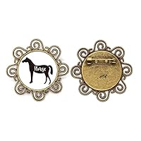 horse black and white animal flower brooch pins jewelry for girls