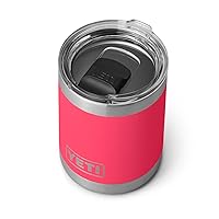 YETI Rambler 10 oz Lowball, Vacuum Insulated, Stainless Steel with MagSlider Lid, Bimini Pink