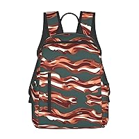 Bacon Pattern Print Simple And Lightweight Leisure Backpack, Men'S And Women'S Fashionable Travel Backpack