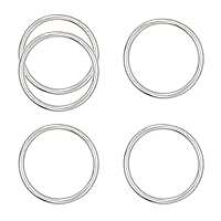 5PCS Stainless Steel O-Rings 6mm Thickness Heavy Duty Welded Metal Rings for Hanging Flower Basket Crafts, Hardware Accessories (60mm ID)