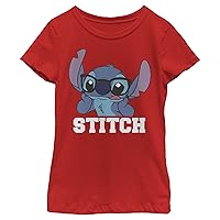 Disney Lilo Stitch Girl's Solid Crew Tee