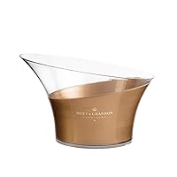 Moët & Chandon Champagne Ice Bucket Bottle Cooler Prestige Vasque Gold Transparent Ice Container for up to 6 x 0.75 l or 2 x 1.5 l Magnum Champagne Bottles