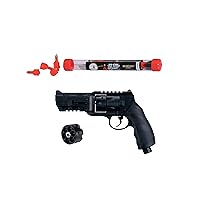 Torpedo Revolver .50 Caliber Pistol (Black) and One Extra TR50 Pistol Cylinder and .50 Cal Steel Tip Darts and Gaskets (12 Count)