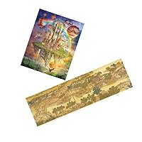 Pintoo Two Plastic Jigsaw Puzzles Bundle - 2000 Piece - Ciro Marchetti - Tarot Town and 2000 Piece - Panorama - Smart - Bears Along The River During The Qingming Festival [H1561+H1906]
