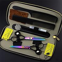 Hair Cutting Scissors Set,Hair Dressing Shears Kit,7 PCS Professional Stainless Steel Hair Shears Set(for Men Women Adult Kid Pet Barber)