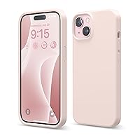 elago Compatible with iPhone 15 Case, Liquid Silicone Case, Full Body Protective Cover, Shockproof, Slim Phone Case, Anti-Scratch Soft Microfiber Lining, 6.1 inch (Lovely Pink)