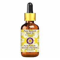 dève herbes Pure Spinach Seed Oil (Spinacia oleracea) with Glass Dropper Cold Pressed 15ml (0.50 oz)