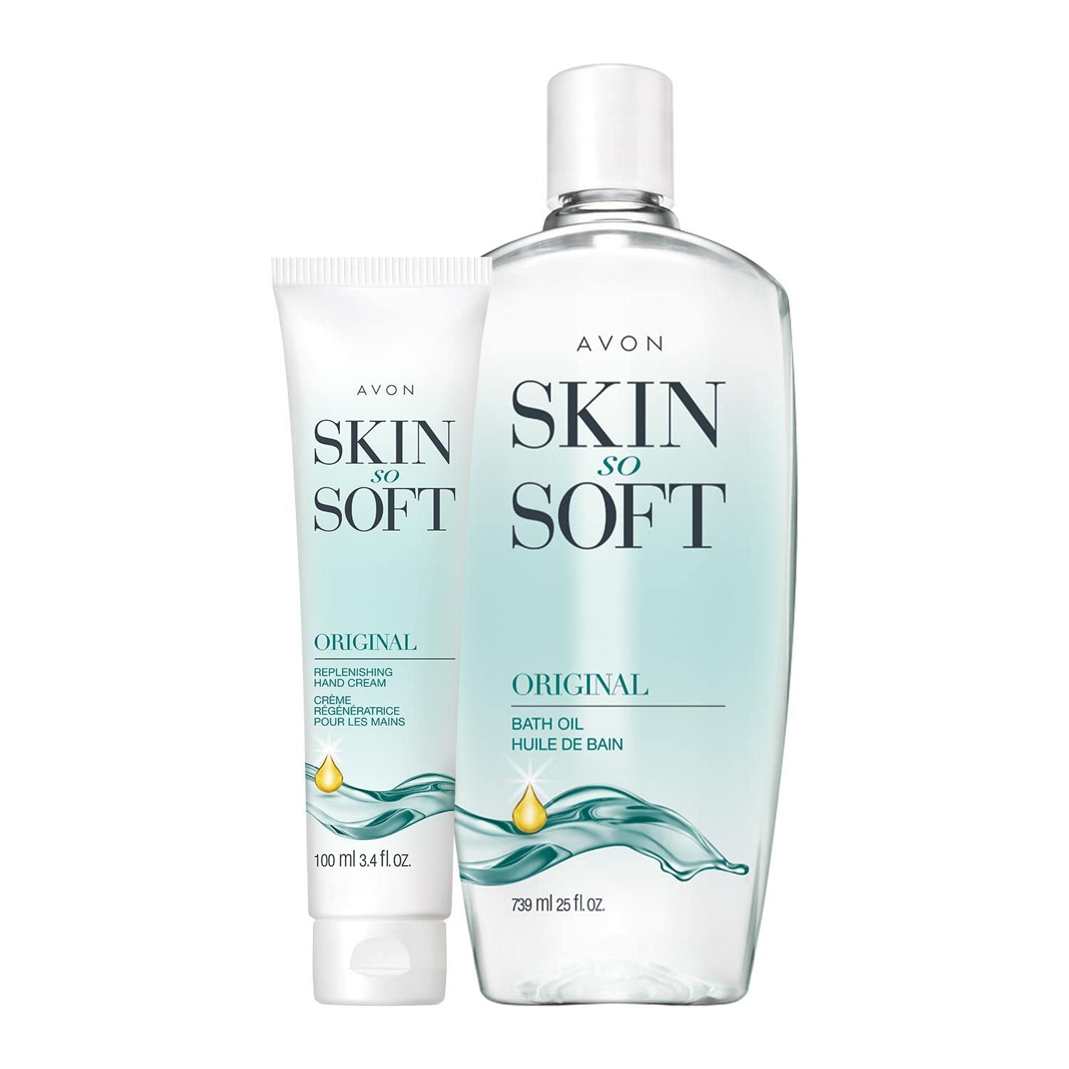 Avon Skin So Soft Original Bath Oil & Hand Cream Duo - Skin So Soft Orignal Bath Oil 16.9 and Hand Cream 3.4 oz