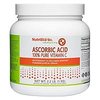 Ascorbic Acid Vitamin C Powder, 2.2 Lb | Pharmaceutical Grade L-Ascorbic Acid, 2000 Mg Per Serving | Essential Immune & Antioxidant Collagen Support Supplement | Vegan, Gluten & GMO Free