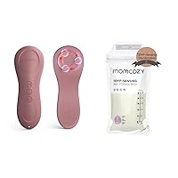 Momcozy Kneading Lactation Massager with Heat Temp-Sensing Breastmilk Storing Bags 120PCS