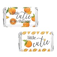 Little Cutie Baby Shower Favor Mini Candy Bar Stickers - 45 Count