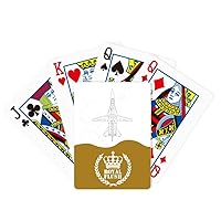Aircraft Military Line Art Deco Fashion Royal Flush Poker Playing Card Game