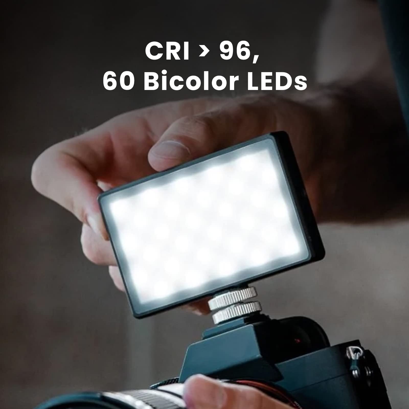 Lume Cube Bicolor Panel Mini LED Light for Professional DSLR Cameras | Adjustable Panel Mini, LCD Display | Photo and Video Lighting, Long Battery Life | Fits Sony, Nikon, Canon, Fuji, Panasonic