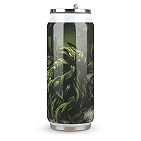 Dead Cthulhu Waits Dreaming Tumbler with Lid and Straw Stainless Steel Travel Mug Insulated Coffee Cup 500ml