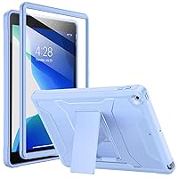 Soke Case for iPad 9th/8th/7th Generation 10.2-Inch (2021/2020/2019 Release), with Built-in Screen Protector and Kickstand, Rugged Full Body Protective Cover for Apple iPad 10.2 Inch - LightBlue