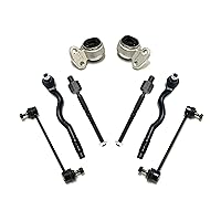 8 Pc Suspension Kit Inner & Outer Tie Rod Ends, Sway Bar End Links, Lower Control Arm Bushings