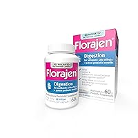 Florajen Digestion Probiotics, Gut Health Supplement with Constipation and Bloating Relief for Adults, 60 Count (Refrigerated)