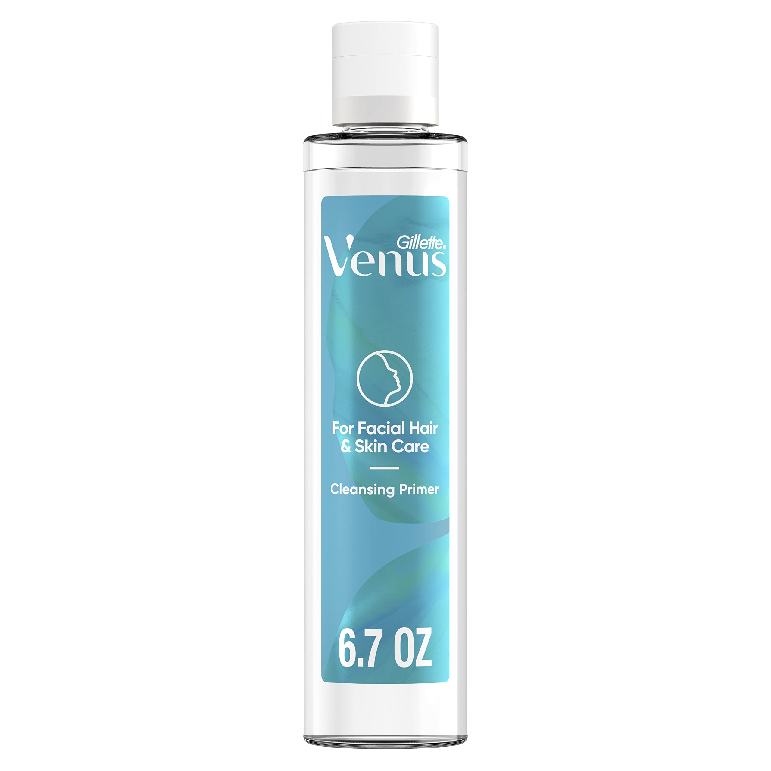 Gillette Venus for Facial Hair & Skin Care Cleansing Primer for Dermaplane Prep, 6.7oz, Use Before Eyebrow Razor, Dermaplaning Oil, Dermaplane Moisturizer, Dermaplaning Cleanser and Face Wash