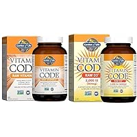 Vitamin Code Raw Vitamin C - 60 Capsules, 500mg Whole Food Vitamin C & D3 - Vitamin Code Whole Food Raw D3 Vitamin Supplement, 2000 Iu, Dairy and Gluten Free