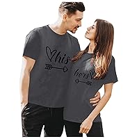 Valentines Day Shirts for Couples Couples Gift Crewneck Short-Sleeved Tank Tops Date Couples Matching Outfits