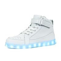 IGxx LED Light Up Shoes for Kids High Top Sneakers Lights Shoes for Boys Gilrs USB Charging Flashing Luminous Trainers for Festivals, Thanksgiving, Christmas, New Year, Party Gift