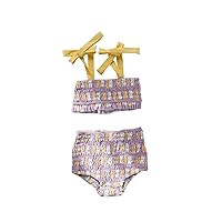 Guard Bathing Suits for Toddler Girl Ruffle Bikini Baby Print Set Girls Summer Cute Flower Swimsuit Girl Bikini