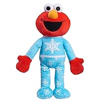 Sesame Street Holiday 15-inch Large Plush Elmo Stuffed Animal, Red, Super Soft Plush, Kids Toys for Ages 18 Month by Just Play