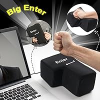 Giant Enter USB Big Enter Key Relieve Stress Toy, Creative Super Sized Big Enter Button Comfortable Economic Desktop Pillow Anti-Stress Punch Bag
