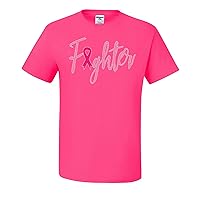 Fighter Breast Cancer Survivor Breast Cancer Awareness Graphic Mens T-Shirts