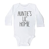 Baffle Funny Aunt Onesie, AUNTIE'S LIL' HOMIE, Aunt Gift Baby Outfit, Unisex Baby Onesie, Baby Boy, Baby Girl Apparel, Infant