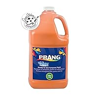 PRANG Ready-to-Use Washable Tempera Paint, 1 Gallon Bottle, Orange (10602)