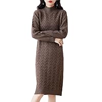 Sweater Dress Autumn and Winter Women's Thickened Cable Straight Skirt