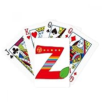 Z Alphabet Orange Fruit Cute Pattern Poker Playing Magic Card Fun Board Game