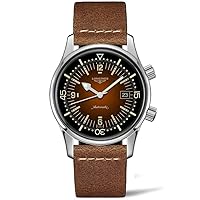 Longines orologio Heritage Legend Diver Tropical Watch 42 mm Brown Automatic Acciaio L3.774.4.60.2, Tropical