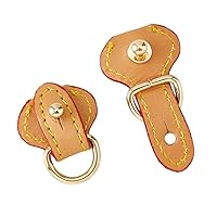 SUPERFINDINGS 2PCS D Rings for Purse PeachPuff Leather Bag Buckle Lock with Alloy Findings Alloy No Punch Detachable Bag Clasp for DIY Crossbody Purse Craft Making,33x27x11mm