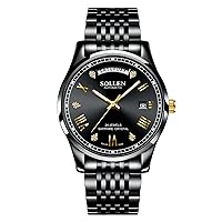 SOLLEN Men's Mechanical Watch, Fashion Luxury Automatic Watch, Business Men Wrist Watch