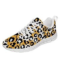 Leopard Print Shoes for Women Girls Running Shoes Athletic Sport Tennis Walking Sneakers Gifts for Men Ladies