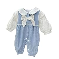 Baby's Double-Layer jumpsuit Baby's Princess Harper Children's Climbing Suit 1 Year Old Christmas