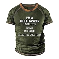 Basic Shirt Herren,Plus Size Sommer Trendy Kurzärmliges T Shirts Fashion Bedruckte Outdoor Sport Shirt Kurzärmelige Top Retro Vatertagsgeschenk