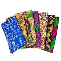 6 Random Fat Quarter Bundle/African Fabric/ 6 Quarter Pieces WB240
